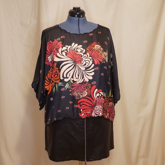 Johnny Was Silk Shirt, Size Large - Picture 6 of 9